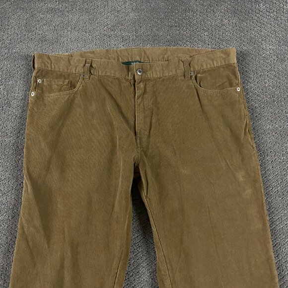 Woolrich Corduroy Pants Men's 40 x 32 Measures 43 x 32 Brown Flat Front - Picture 2 of 13
